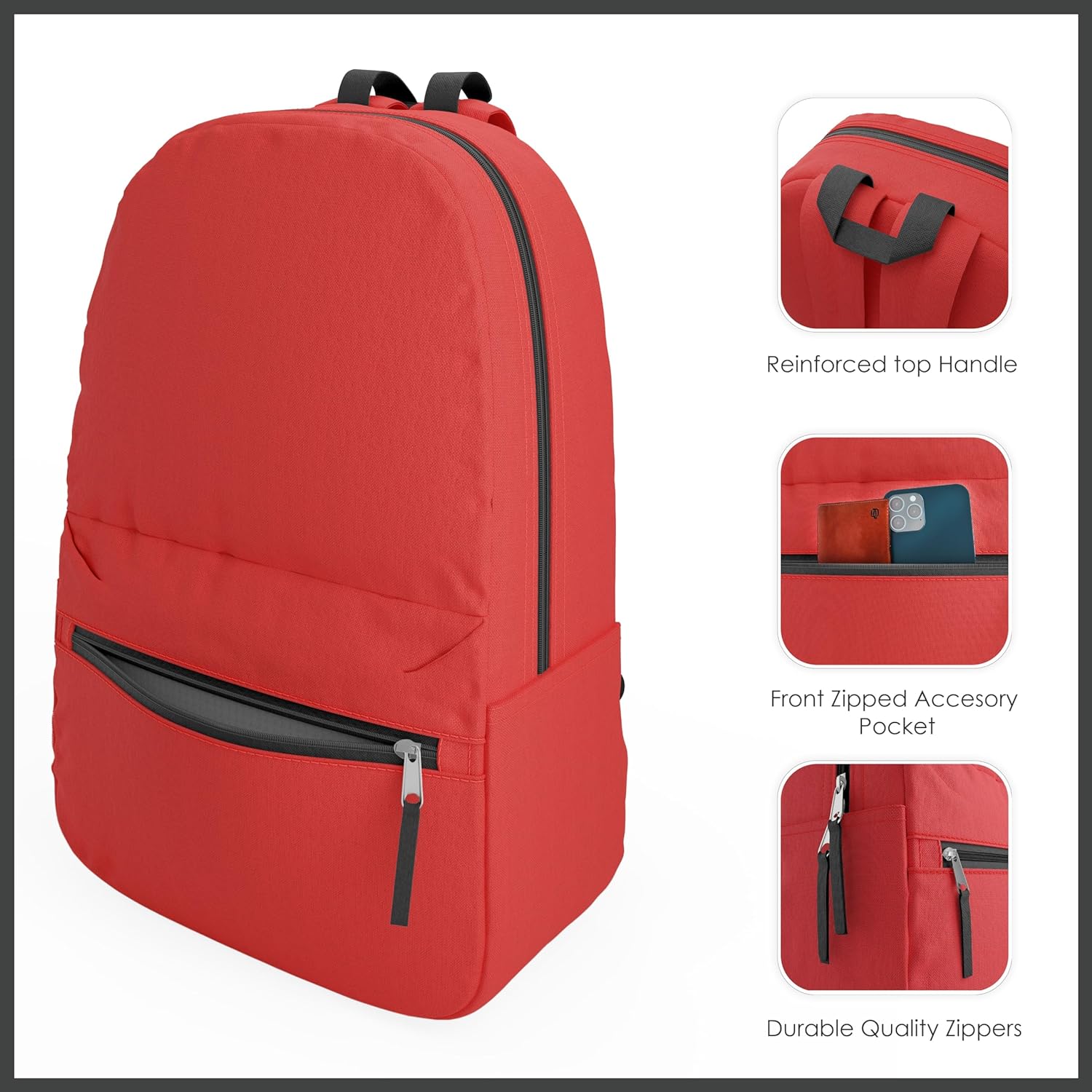 Bulktech Classic Backpacks - Wholesale Bulk Bookbags for Kids, Ideal for Schools, Charities, and Organizations Seeking Durable and Reliable Backpacks